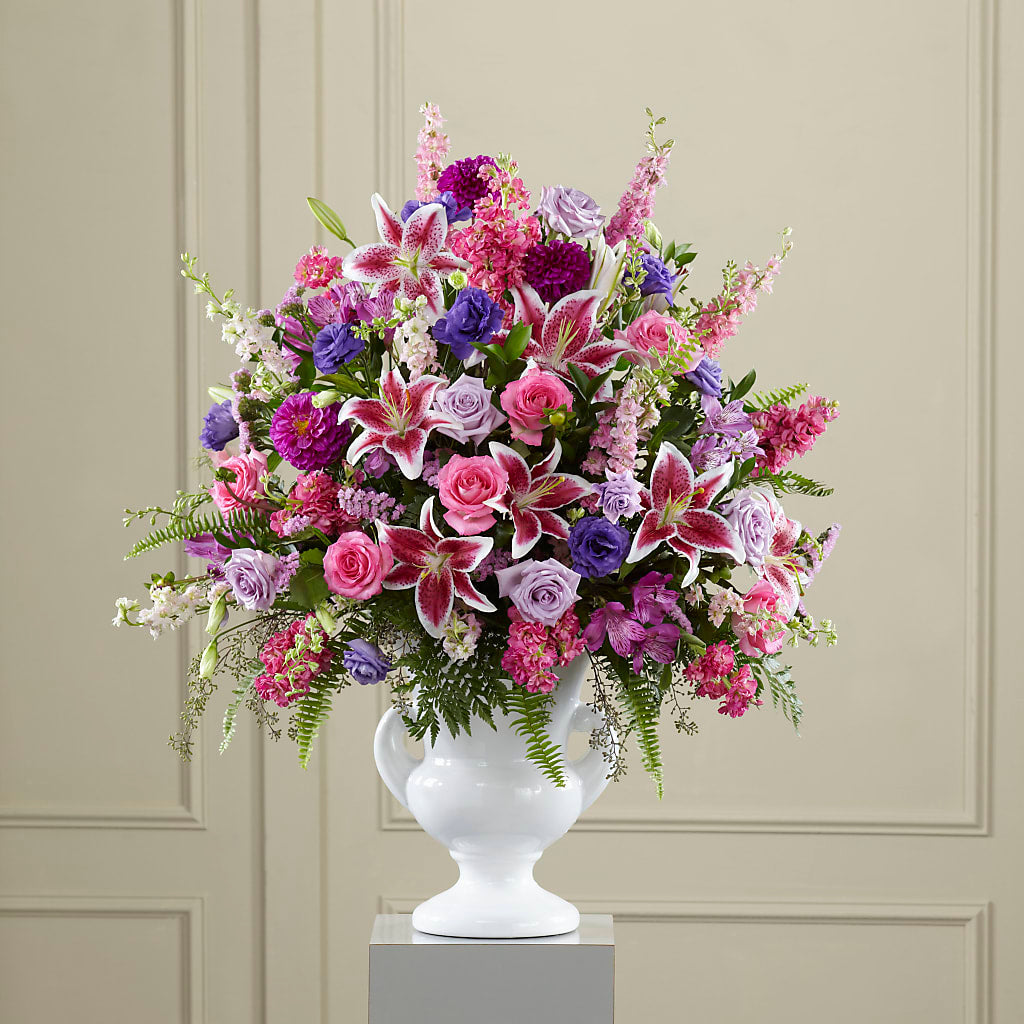 Peaceful Tribute Arrangement – Dejavu Florist And Balloons, Durham NC