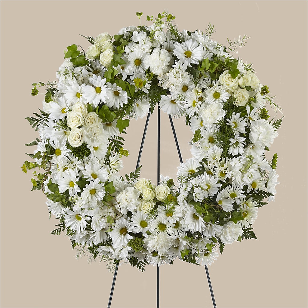 Faithful Wishes Wreath – Dejavu Florist And Balloons, Durham NC