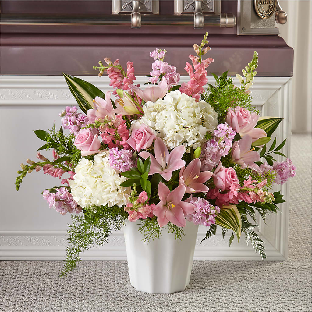 Simply Serene Floor Basket – Dejavu Florist And Balloons, Durham NC