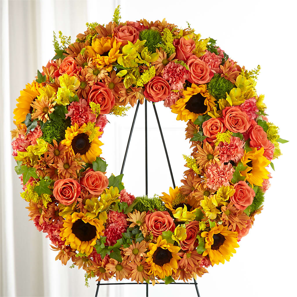 Autumnal Memories Wreath (Standard) – Dejavu Florist And Balloons, Durham NC