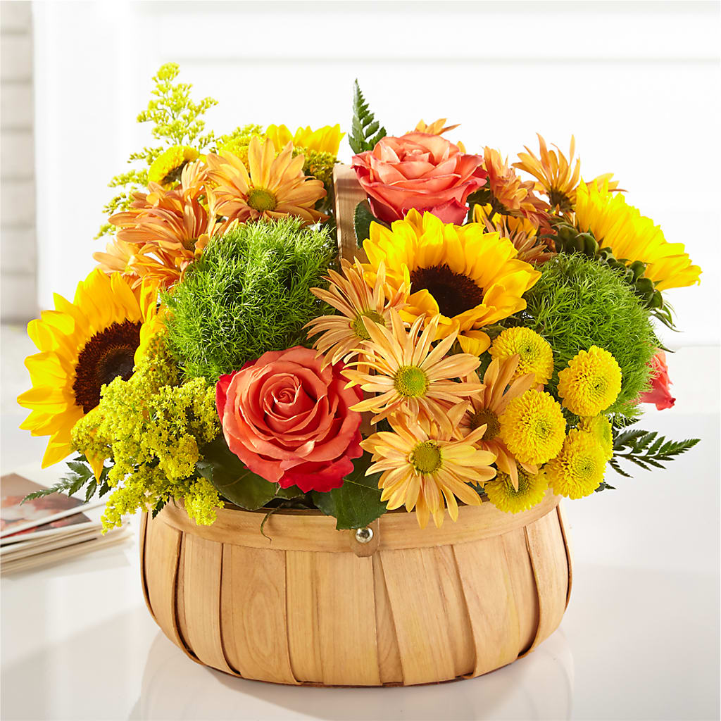 Harvest Sunflower Basket – Dejavu Florist And Balloons, Durham NC