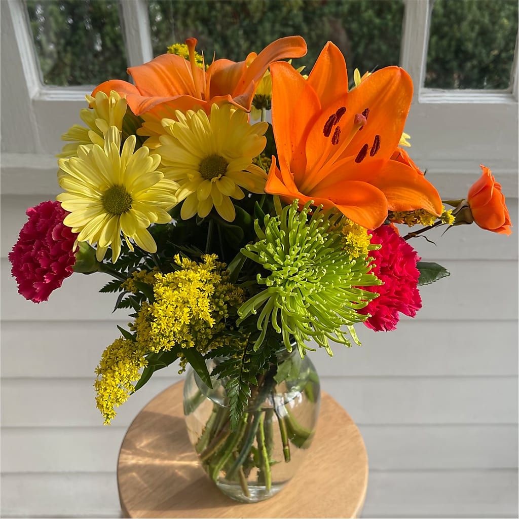 Bold & Bright – A Florist Original –  Dejavu Florist And Balloons, Durham NC