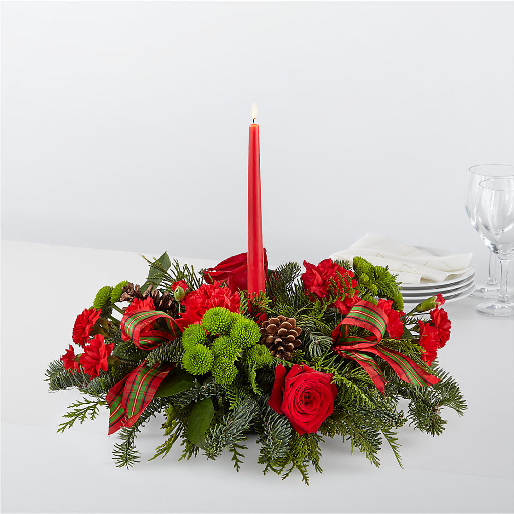 By the Candlelight Centerpiece –  Dejavu Florist And Balloons, Durham NC