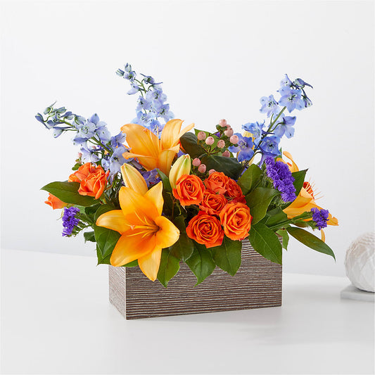 Radiant Citrus Box Bouquet –  Dejavu Florist And Balloons, Durham NC