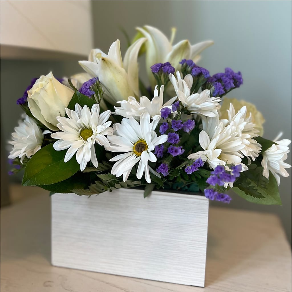 Beyond Blue Box Bouquet –  Dejavu Florist And Balloons, Durham NC