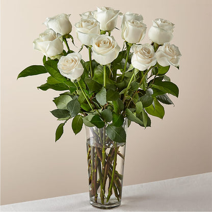 Long Stem White Rose Bouquet –  Dejavu Florist And Balloons, Durham NC