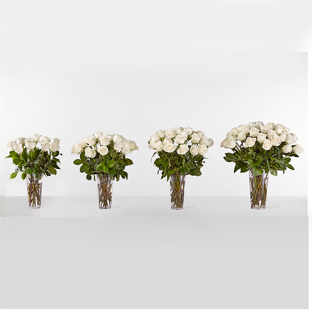 Long Stem White Rose Bouquet –  Dejavu Florist And Balloons, Durham NC