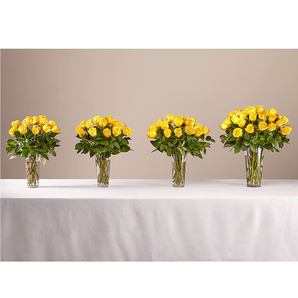 Long Stem Yellow Rose Bouquet –  Dejavu Florist And Balloons, Durham NC