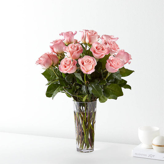 Long Stem Pink Rose Bouquet –  Dejavu Florist And Balloons, Durham NC