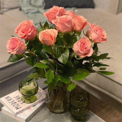 Long Stem Pink Rose Bouquet –  Dejavu Florist And Balloons, Durham NC