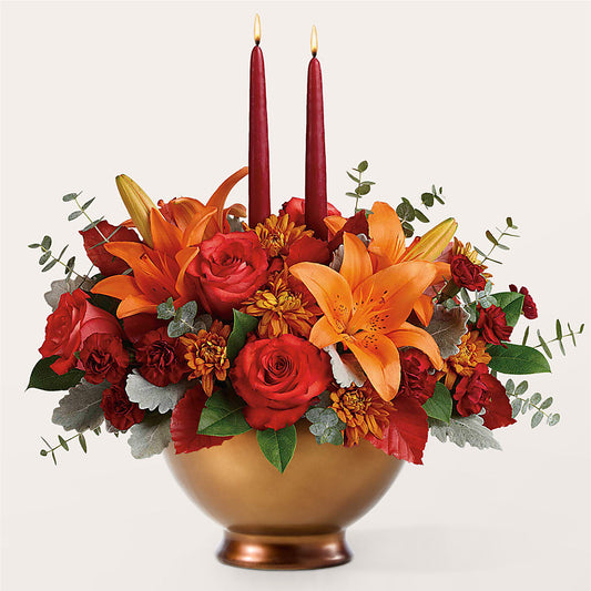 Fruits of Fall Centerpiece –  Dejavu Florist And Balloons, Durham NC