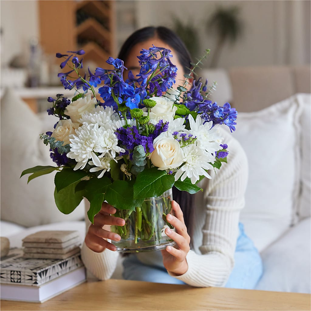 Cerulean Waves Bouquet –  Dejavu Florist And Balloons, Durham NC