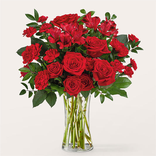Brilliant Ruby Bouquet –  Dejavu Florist And Balloons, Durham NC