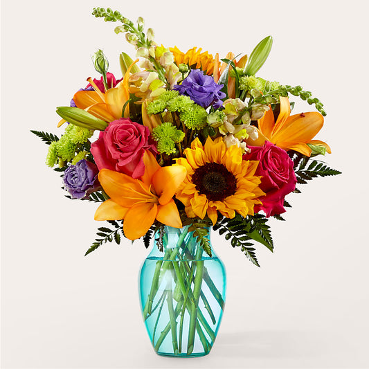 Double Rainbow Bouquet –  Dejavu Florist And Balloons, Durham NC