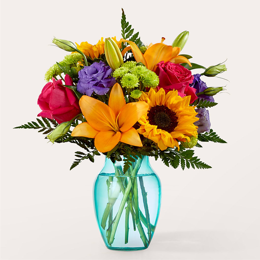 Double Rainbow Bouquet –  Dejavu Florist And Balloons, Durham NC