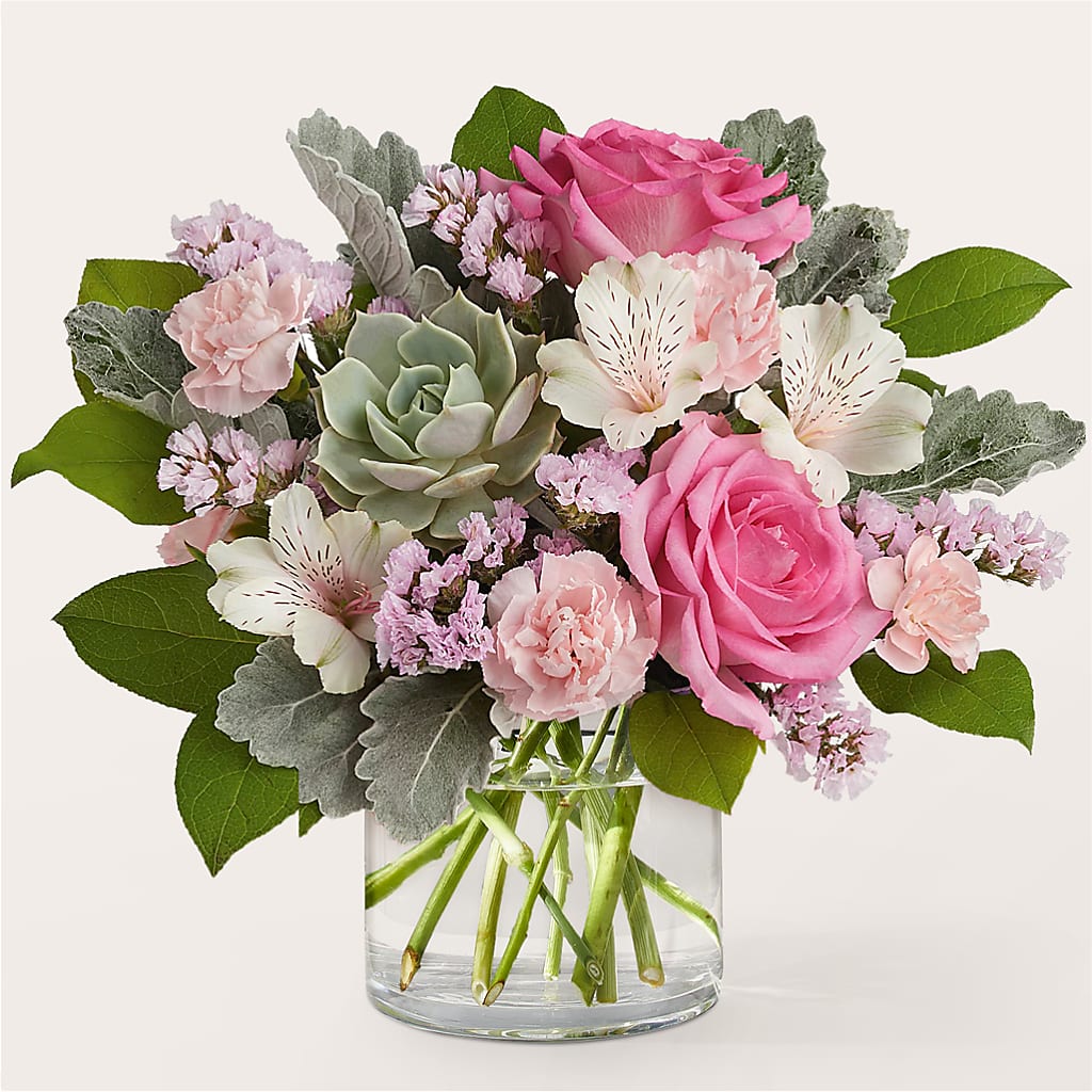 Dusty Rose Bouquet –  Dejavu Florist And Balloons, Durham NC