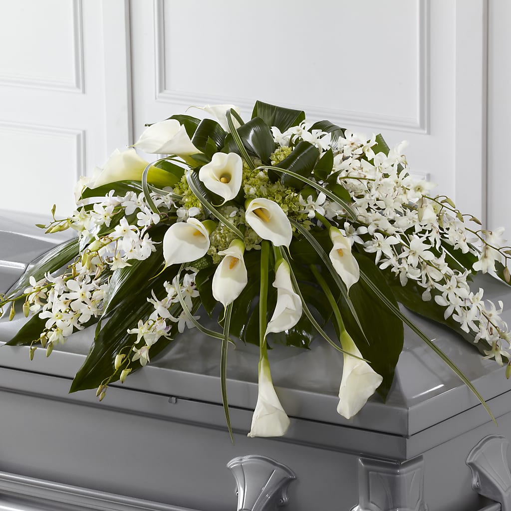Angel Wings Casket Spray –  Dejavu Florist And Balloons, Durham NC