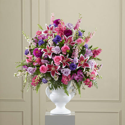 Peaceful Tribute Arrangement –  Dejavu Florist And Balloons, Durham NC