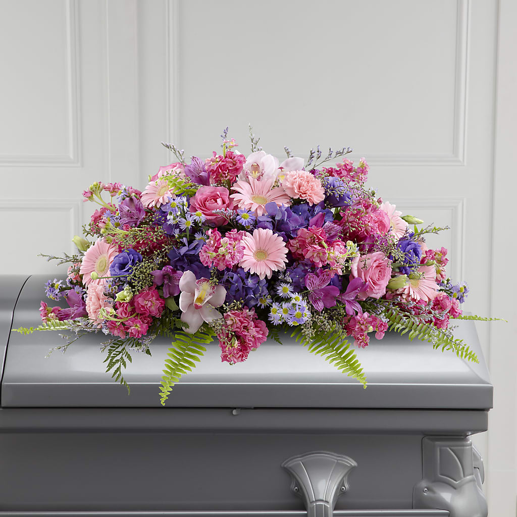 Glorious Garden Casket Spray –  Dejavu Florist And Balloons, Durham NC