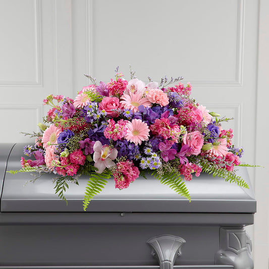 Glorious Garden Casket Spray –  Dejavu Florist And Balloons, Durham NC