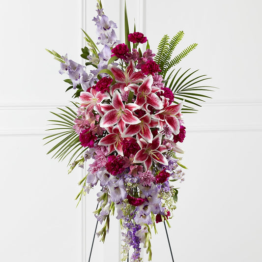 Tender Touch Standing Spray –  Dejavu Florist And Balloons, Durham NC