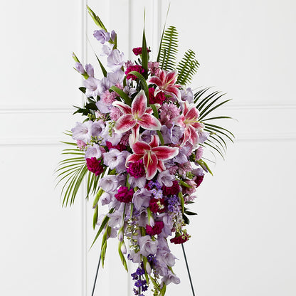 Tender Touch Standing Spray –  Dejavu Florist And Balloons, Durham NC