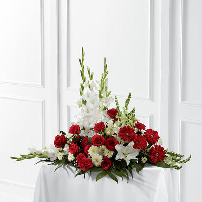 Crimson & White Arrangement –  Dejavu Florist And Balloons, Durham NC