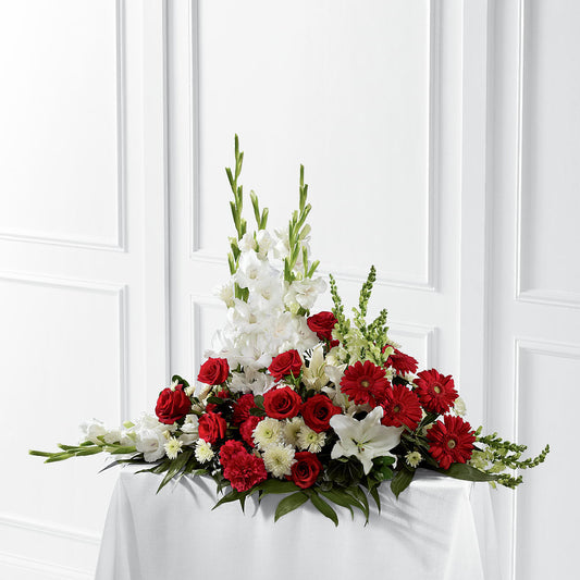 Crimson & White Arrangement –  Dejavu Florist And Balloons, Durham NC