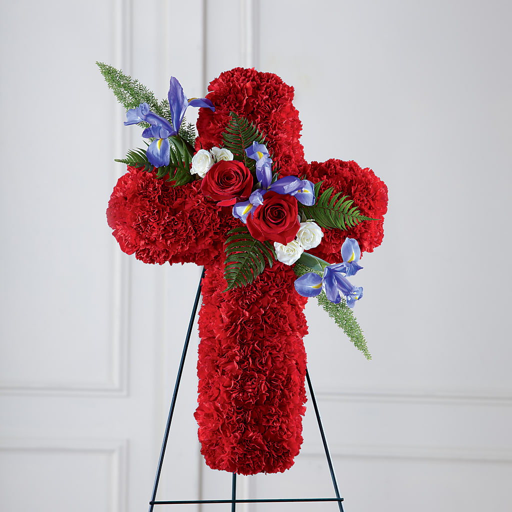 Faithful Hero Floral Cross –  Dejavu Florist And Balloons, Durham NC