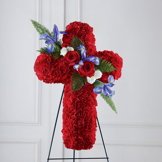 Faithful Hero Floral Cross –  Dejavu Florist And Balloons, Durham NC