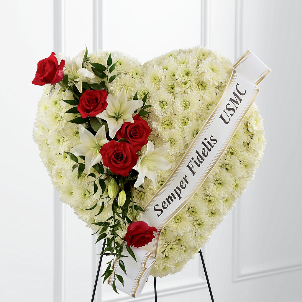 Heartfelt Hero Standing Heart –  Dejavu Florist And Balloons, Durham NC