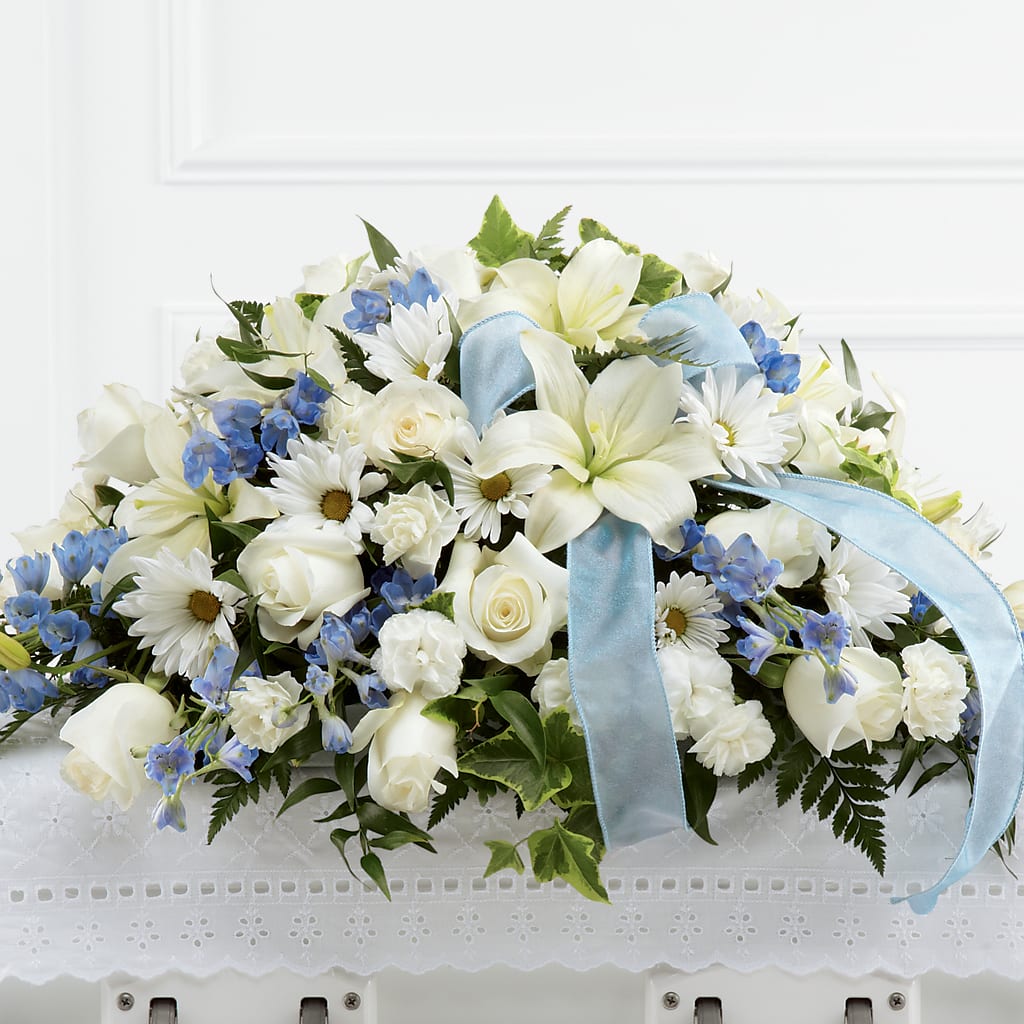 Tender Treasure Casket Spray –  Dejavu Florist And Balloons, Durham NC