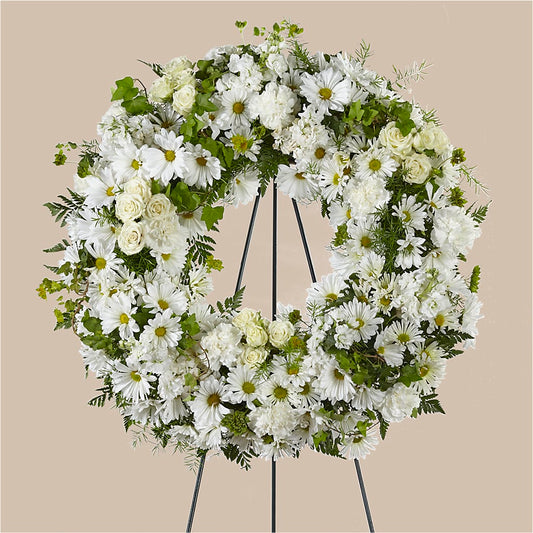 Faithful Wishes Wreath –  Dejavu Florist And Balloons, Durham NC