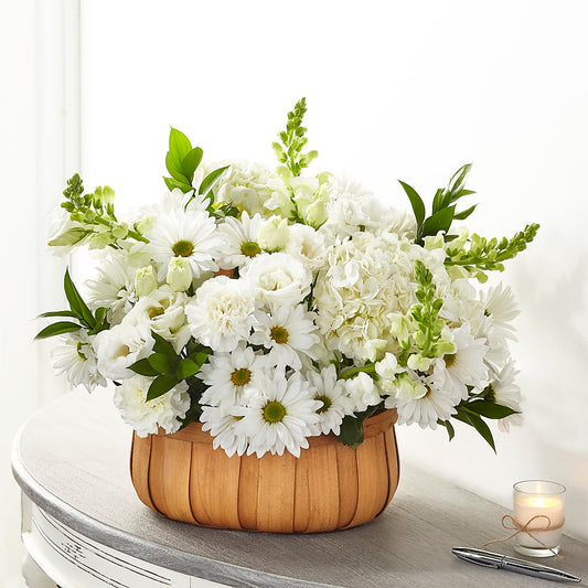 Pure Ivory Basket –  Dejavu Florist And Balloons, Durham NC