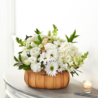 Pure Ivory Basket –  Dejavu Florist And Balloons, Durham NC