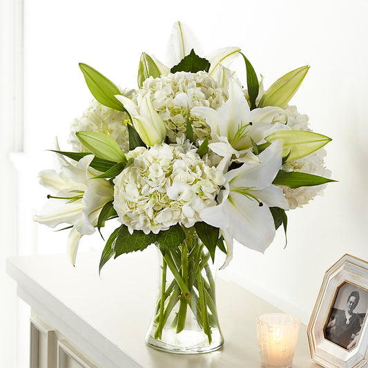 Compassionate Lily Bouquet –  Dejavu Florist And Balloons, Durham NC