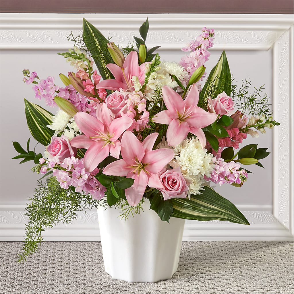 Simply Serene Floor Basket –  Dejavu Florist And Balloons, Durham NC