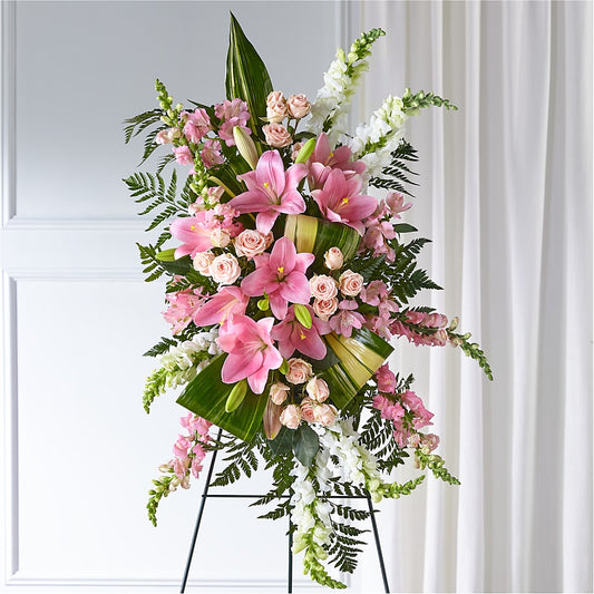 Elegant Embrace Standing Spray –  Dejavu Florist And Balloons, Durham NC