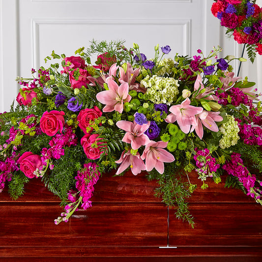 Radiant Tribute Casket Spray –  Dejavu Florist And Balloons, Durham NC