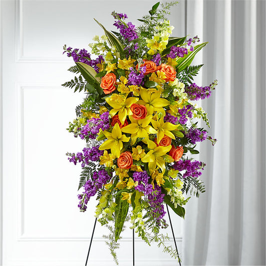 Thoughtful Prayers Standing Spray –  Dejavu Florist And Balloons, Durham NC