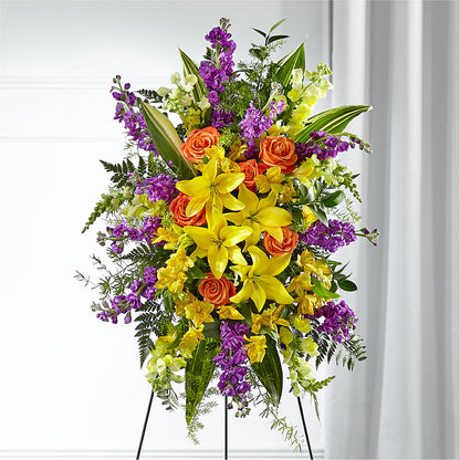 Thoughtful Prayers Standing Spray –  Dejavu Florist And Balloons, Durham NC