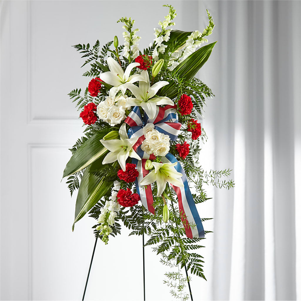 Stars of Life Standing Spray –  Dejavu Florist And Balloons, Durham NC