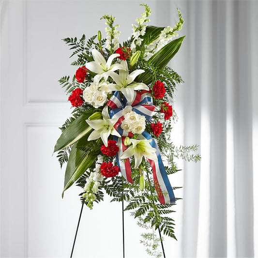 Stars of Life Standing Spray –  Dejavu Florist And Balloons, Durham NC