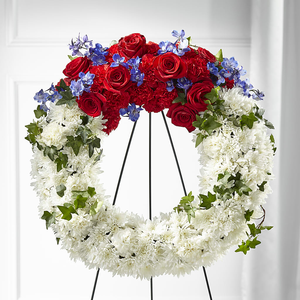 Patriotic Passion Wreath –  Dejavu Florist And Balloons, Durham NC