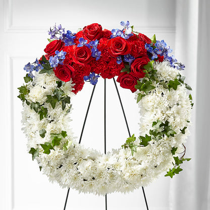 Patriotic Passion Wreath –  Dejavu Florist And Balloons, Durham NC