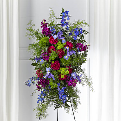 Heavenly Skies Standing Spray –  Dejavu Florist And Balloons, Durham NC