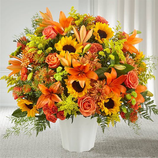 Harvest Thoughts Floor Basket –  Dejavu Florist And Balloons, Durham NC