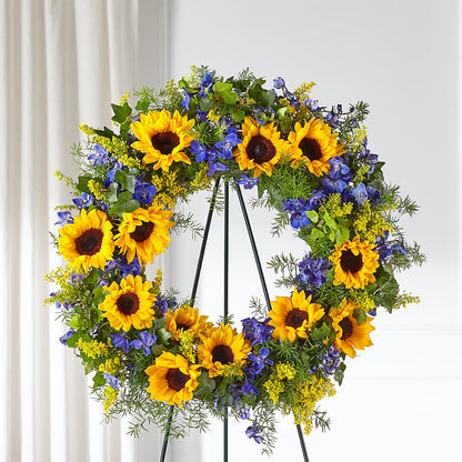Bright Rays Wreath –  Dejavu Florist And Balloons, Durham NC