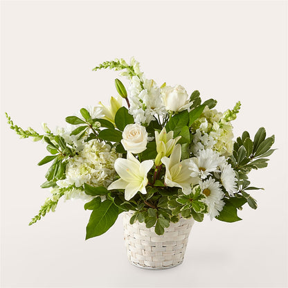 Ivory Elegance Floral Basket –  Dejavu Florist And Balloons, Durham NC