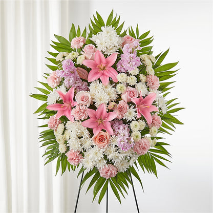 Offering Solace Standing Spray –  Dejavu Florist And Balloons, Durham NC